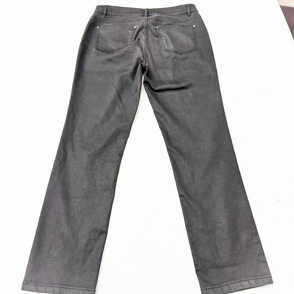 Lafayette 148 Black Charcoal Straight Leg Denim Jeans Size 6 - Picture 3 of 8